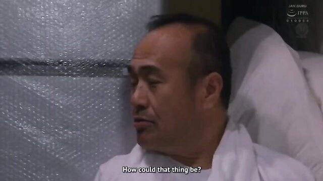 Shocked Asian man in white robe on bed, JAV adultery drama thumbnail