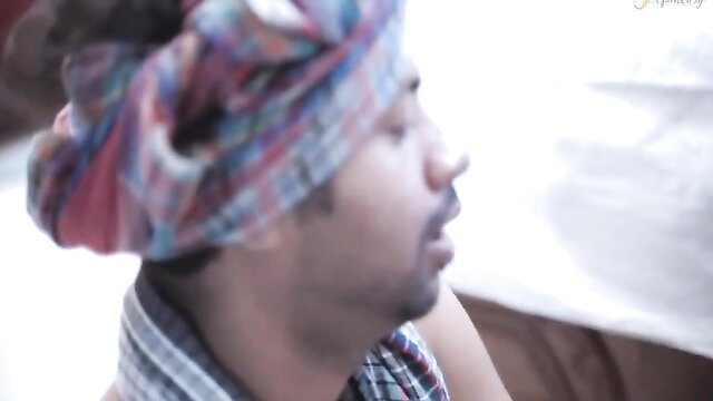 Sudipa Bhabhi in colorful headscarf, sexy profile closeup
