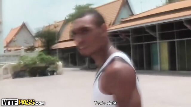 Victoria Tiffani with black guy in Thailand outdoor adventure, yoah right