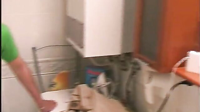 Constance Devil big tits fucked in bathroom by neighbor
