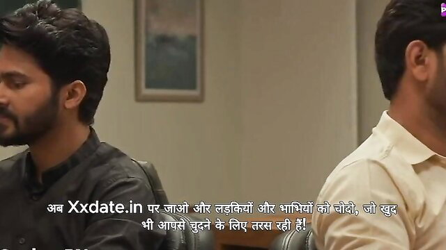 Two young Indian men in shirts discuss on XDate.in adult dating panel
