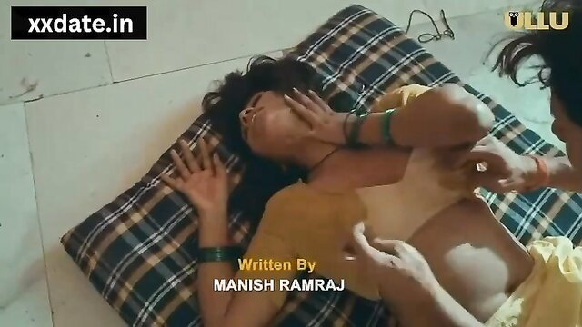 Yorgelis Carrillo bhabhi lying topless, hands covering eyes in hot scene