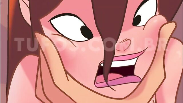 Anime girl with wide eyes and open mouth in kinky anal fuckfest ecstasy