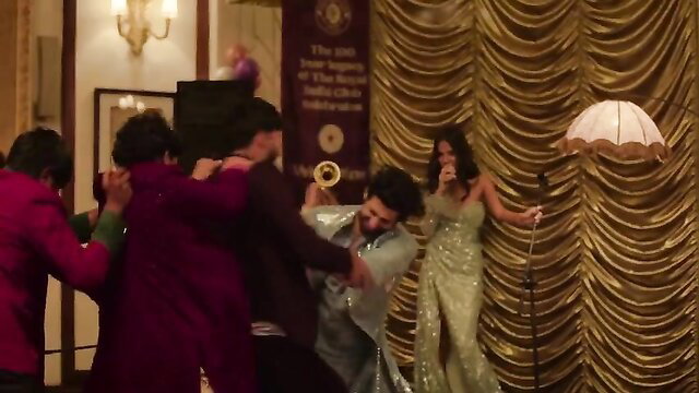 Sara Ali Khan in sexy Murder Mubarak dress on stage hot celeb scene