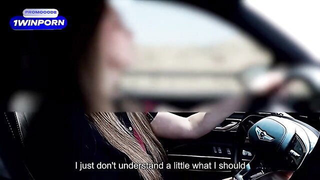 Sasha Paradise amateur car blowjob in Aston Martin