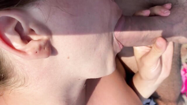 Maevaa Sinaloa white teen deepthroating big black cock closeup