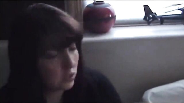 Asian teen girl with bangs in black top, taboo family thumbnail