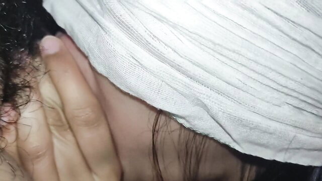 Angel Devlin closeup neck turban hand shy pose adult thumbnail