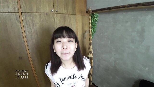 Hyper Cute Kokona in 'My Favorite Am' JAV shirt, smiling cutely