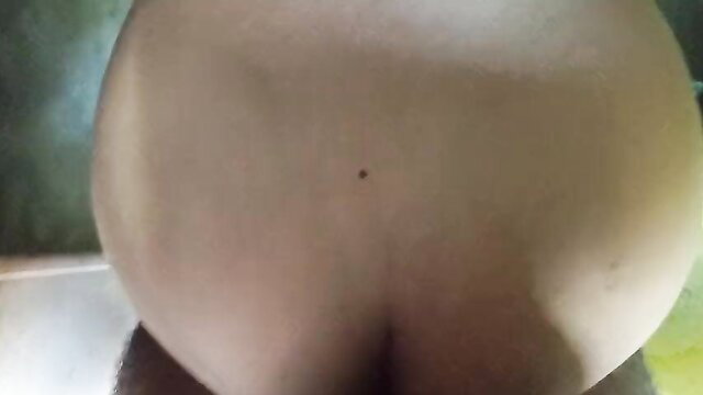 Closeup of smooth light-skinned woman's large round ass and anus in Desi amateur lesbian video