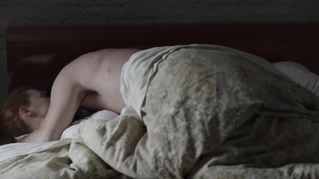 Jessica Chastain nude side profile sleeping in bed, Memory 2023