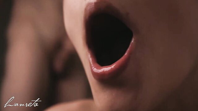 Lanreta's wide open mouth closeup in hot HD adult video