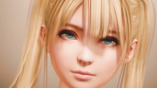 Closeup of busty blonde Marie Rose by KaegAntonovich