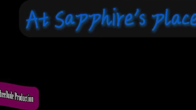 Sapphire's Place neon sign adult video thumbnail, Gacha Heat lesbian futanari