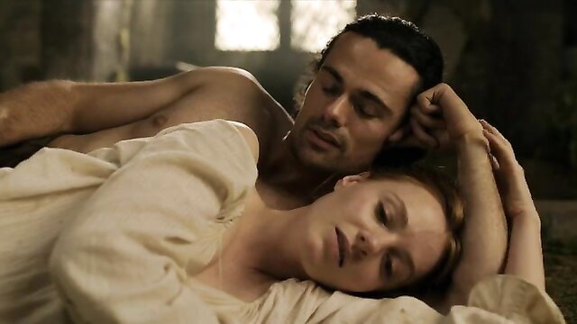 Harriet Slater nude tits in hot Outlander sex scene with lover