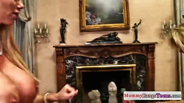 Karen Fisher topless big tits cougar in luxury room