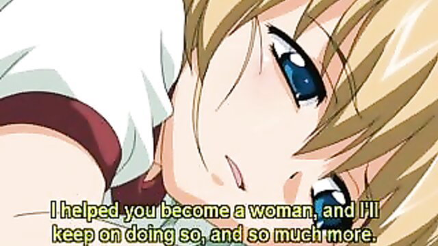Blonde hentai girl with blue eyes in incest brother-sister scene