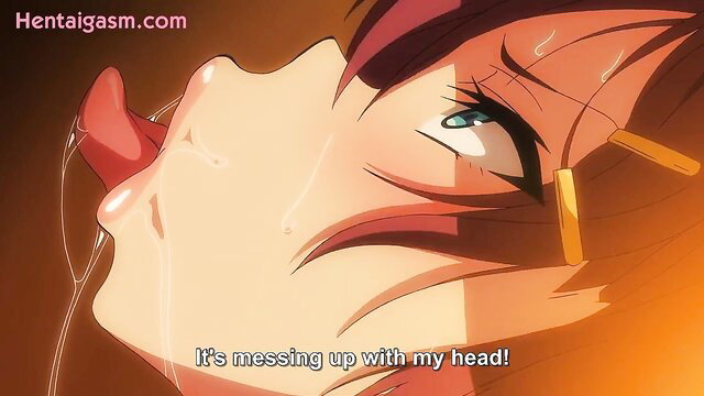 Akane hentai closeup face cumshot dripping on tongue messing up head