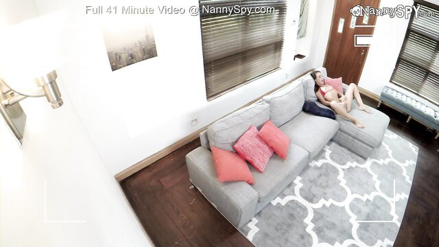 Hot Asian nanny nude on couch in spy cam fuck vid thumbnail