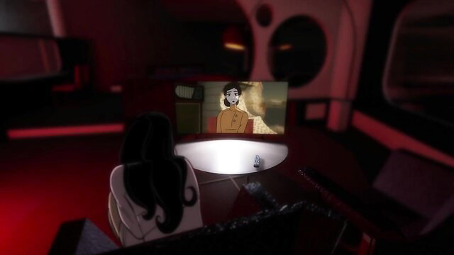 Darklady Adventures SPECIAL: Anime girl with long black hair watches screen in red-lit room