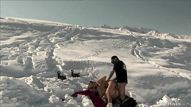 Judith Fox nude cowgirl threesome on snowy mountain
