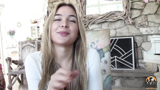 Blair Williams blonde babe smiling in POV sex video thumbnail