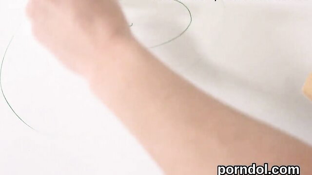 Slim Asian hand grips veiny cock in erotic closeup tease