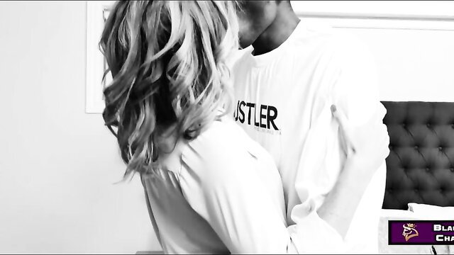 Alby Daor hugs black bull in Hustler shirt, cuckold tease