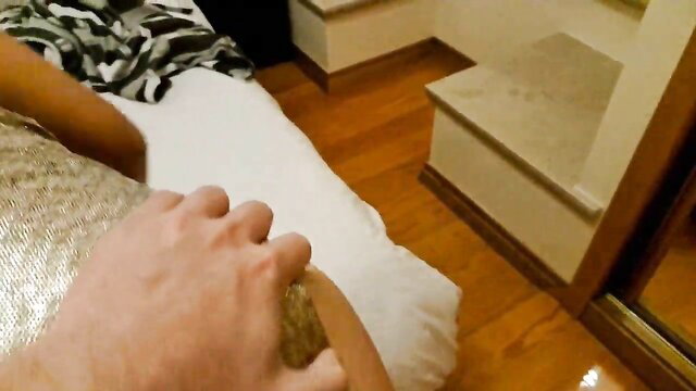 Horny mom's hand grabs cock on bed after drinks - Miss Squirting
