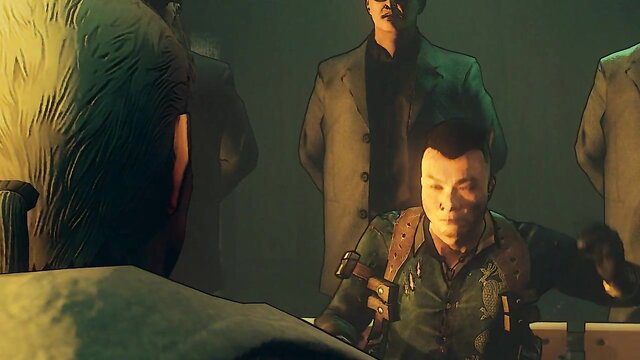 Ghost in the Shell cosplay men gangbang scene with suited figures