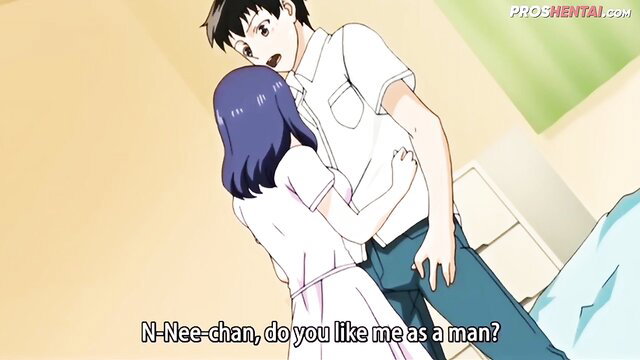 Hentai guy gropes nurse N-Nee-chan from behind, asking if she likes him as man