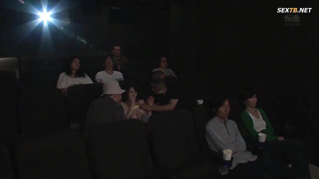 Aizawa no panties bra date in dark theater with group