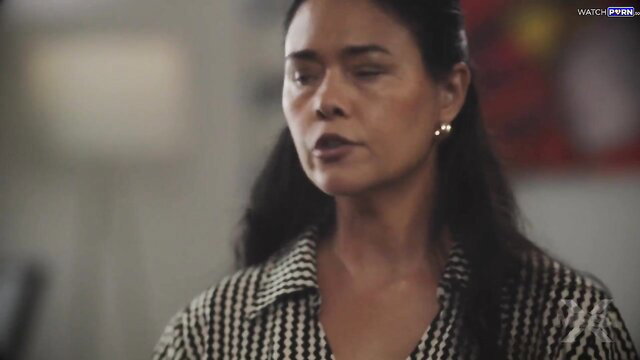 Dana Vespoli intense closeup in Busted adult video