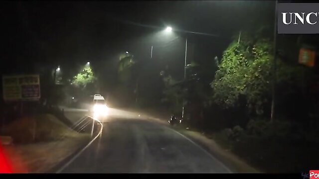 Nighttime outdoor public sex on moving bus, amateur desi couple POV