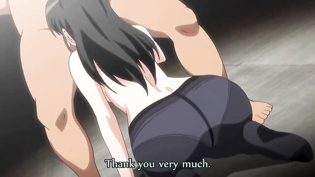 Anime hentai girl in tight pants gangbanged by muscular men from Free Rinkan Club