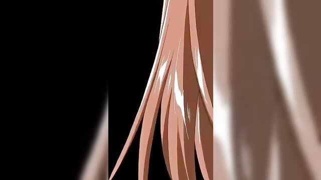 Shishunki No Obenkyou hentai girl with long pink ponytail closeup