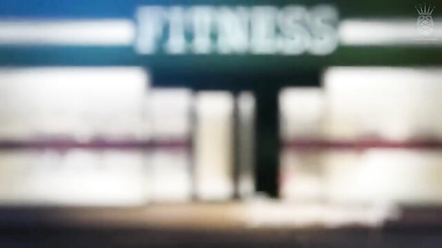 Blurry neon-lit fitness gym entrance hentai porn thumbnail