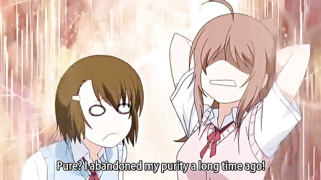 Anime hentai girls in school uniforms shouting, Joshikousei no Koshitsuki 6