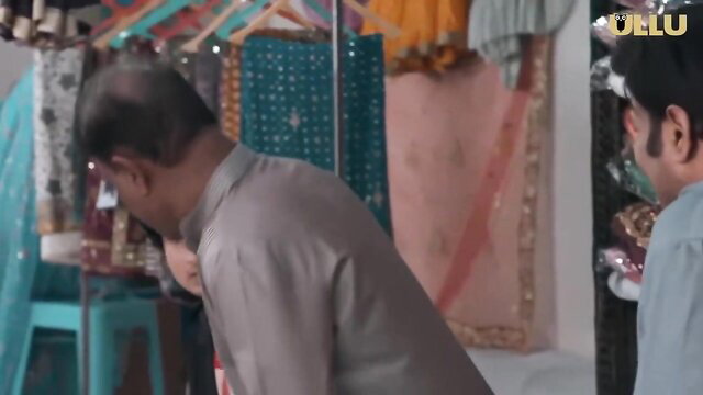 Hot Indian saree shop guys eyeing naughty girls in colorful ethnic wear