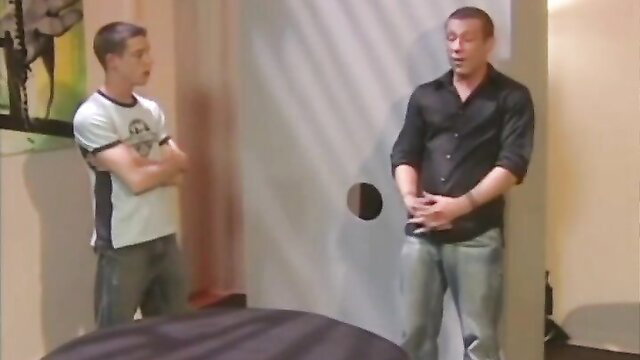 Trevor Knight, Duncan Princo, Barrett Long gay gloryhole threesome