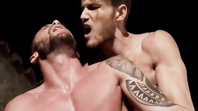 Marq Daniels barebacks Tyler Berg raw in rough gay porn