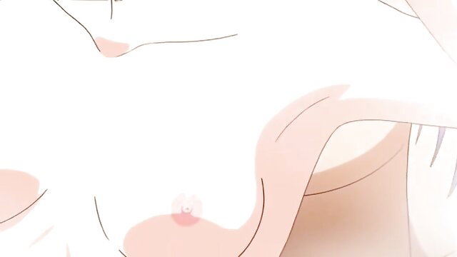 Anime hentai girl closeup nude breasts with puffy pink nipples