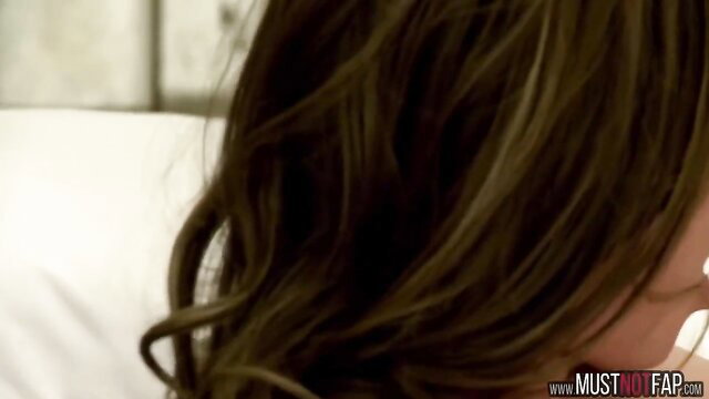 Horny brunette closeup passionate sex first date orgasm