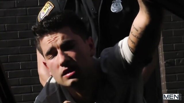 Vadim Black arrested by cop Ashton McKay in hot gay police sex scene