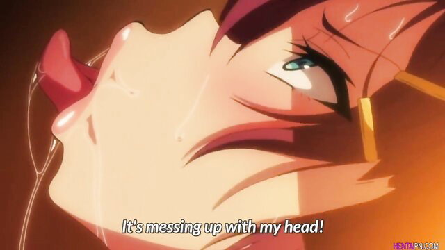 Akane hentai closeup with drool, sweat, ahegao face in intense ecstasy