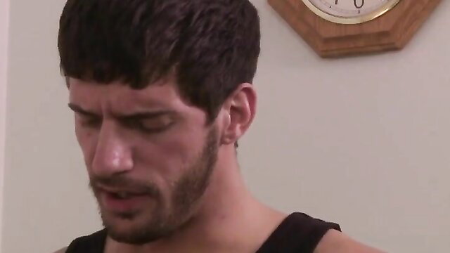 Ty Roderick hetero youngster closeup seductive gaze in tank top