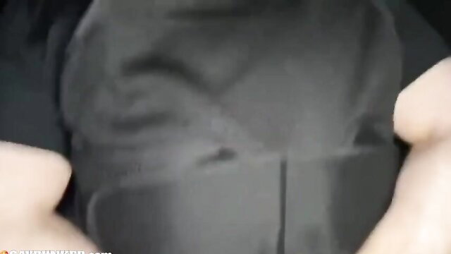 Cop handcuffed and barebacked by man in dark gear