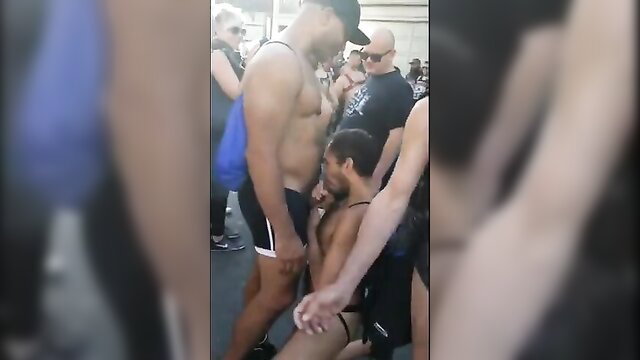 Muscular men public groping compilation, shirtless hunks bulge play