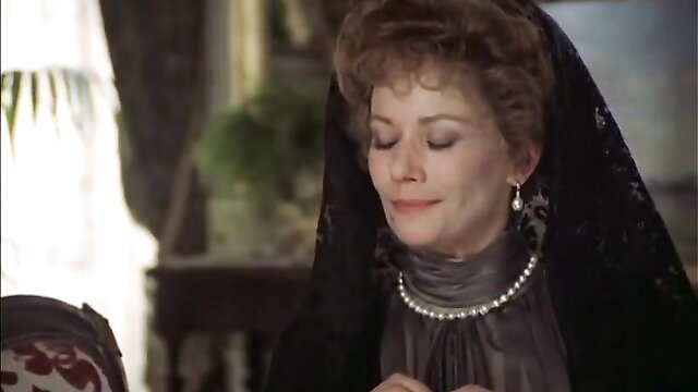 Serena as elegant mature widow in black veil, Don Juan 1987