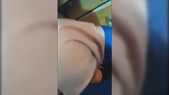 Dah Lah Bang closeup blowjob on orange dildo, pink top